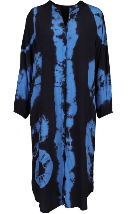 Talia Kjole, Tie dye batik mønster, blå, NÜ Denmark
